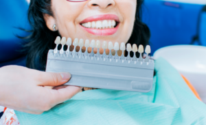 a patient during their cosmetic dental consultation